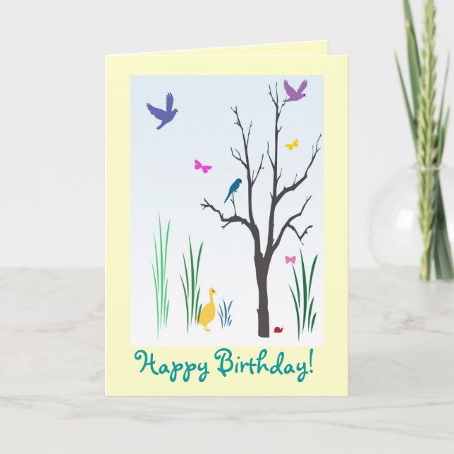 Tarjeta Cumpleaños de la primavera (Anverso)