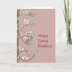 Tarjeta Cumpleaños de la Primavera del Arte Popular Ucrani