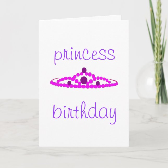 Tarjeta cumpleaños de la princesa (Anverso)