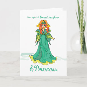 Tarjeta Cumpleaños de la Princesa Abuela, Verde