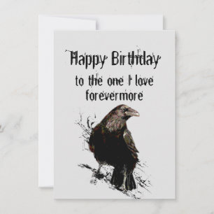 Tarjeta Cumpleaños de la que amo Forevermore Fun Raven