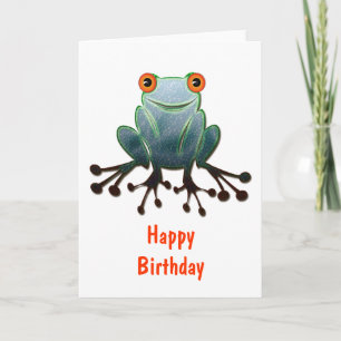 Tarjeta Cumpleaños de la Rana Amigable