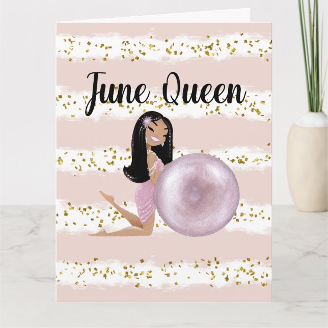 Tarjeta Cumpleaños de la Reina de Junio (Anverso)