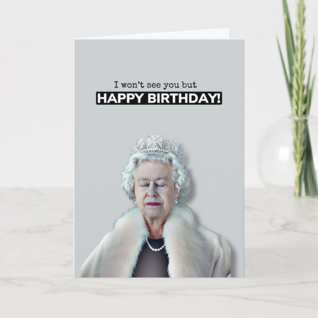 Tarjeta Cumpleaños de la Reina Feliz (Anverso)