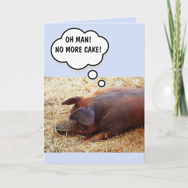 Tarjeta Cumpleaños de la salida del cerdo (Anverso)