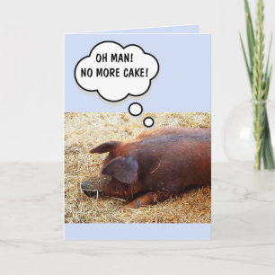 Tarjeta Cumpleaños de la salida del cerdo