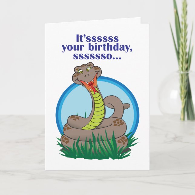 Tarjeta Cumpleaños de la serpiente (Anverso)
