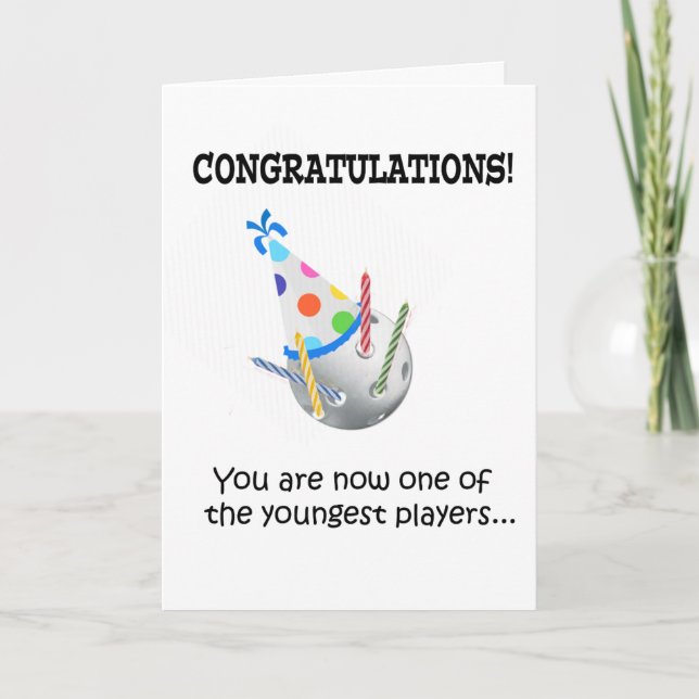 Tarjeta Cumpleaños de la siguiente edad de corchetes de bo (Anverso)