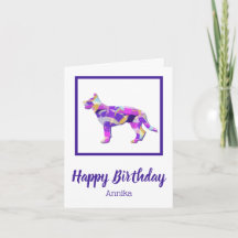 Cumpleaños de la Silueta Alemana de Perro Pastor P