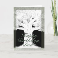 Cumpleaños de la silueta de árbol
