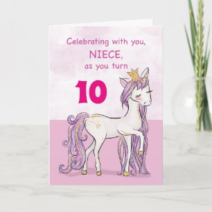 Tarjeta Cumpleaños de la sobrina de edad personalizada cab