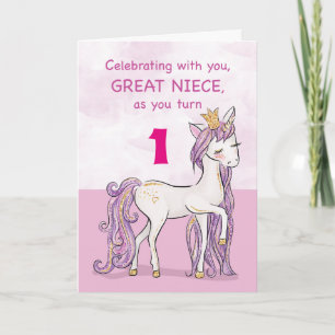 Tarjeta Cumpleaños de la sobrina nieta de edad personaliza
