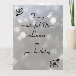 Tarjeta Cumpleaños de la sobrina personalizada