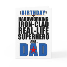 Cumpleaños de la superheroína Dad Typography Comic