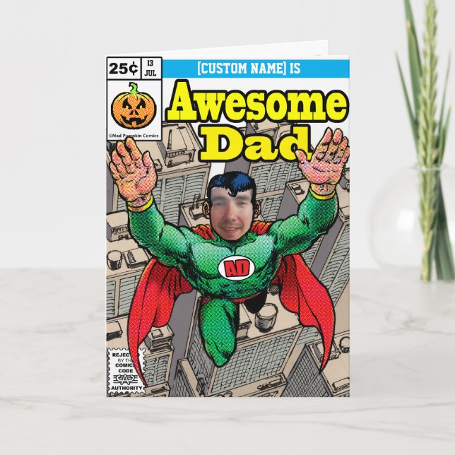 Tarjeta Cumpleaños de la Superheroína del personalizable (Anverso)