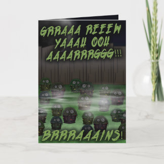 Tarjeta Cumpleaños de la tarta zombie #4