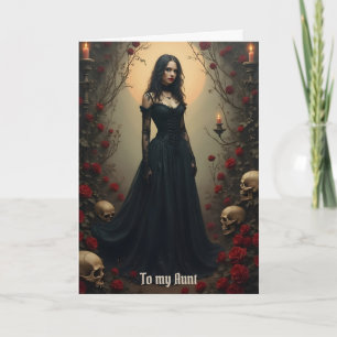 Tarjeta Cumpleaños de la tía de la Luna Gótica