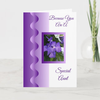 Tarjeta Cumpleaños de la tía personalizada de la Orquídea 