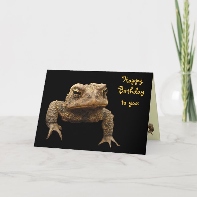Tarjeta Cumpleaños de la Toad Americana (Anverso)