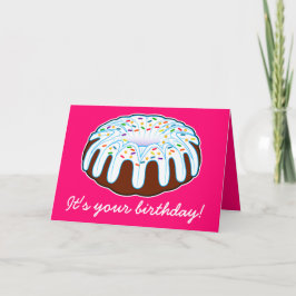Tarjeta ¡Cumpleaños de la torta de Bundt!
