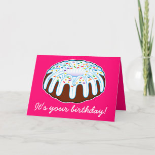 Tarjeta ¡Cumpleaños de la torta de Bundt!