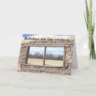 Tarjeta Cumpleaños de la ventana de la misión de