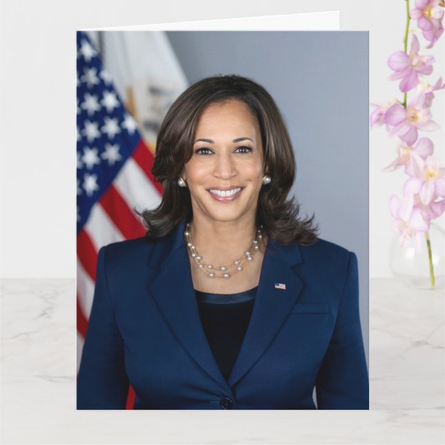 Tarjeta Cumpleaños de la vicepresidenta Kamala Harris Port (Orquídea)