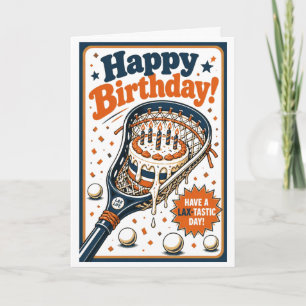 Tarjeta Cumpleaños de Lacrosse Divertido Humor Lax Deporte