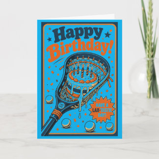 Tarjeta Cumpleaños de Lacrosse Divertido Humor Lax Deporte