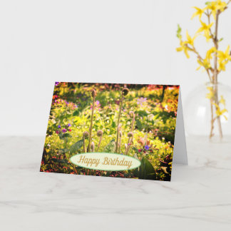 Tarjeta Cumpleaños De Las Cabezas Y Flores