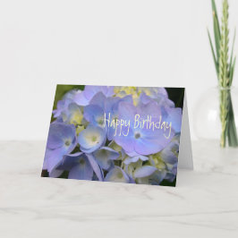 Tarjeta Cumpleaños de las Escrituras de Hidrangea Azul