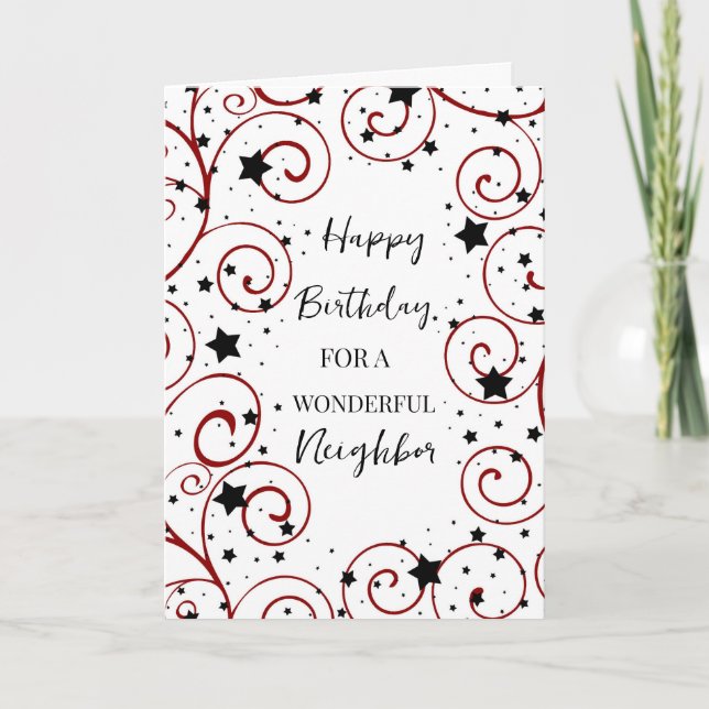 Tarjeta Cumpleaños de las estrellas y los nadadores (Anverso)