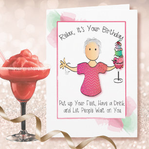Tarjeta Cumpleaños de las mujeres, cómicas pero con clase,