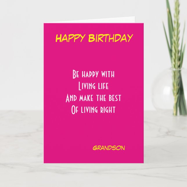 Tarjeta cumpleaños de las nietas (Anverso)