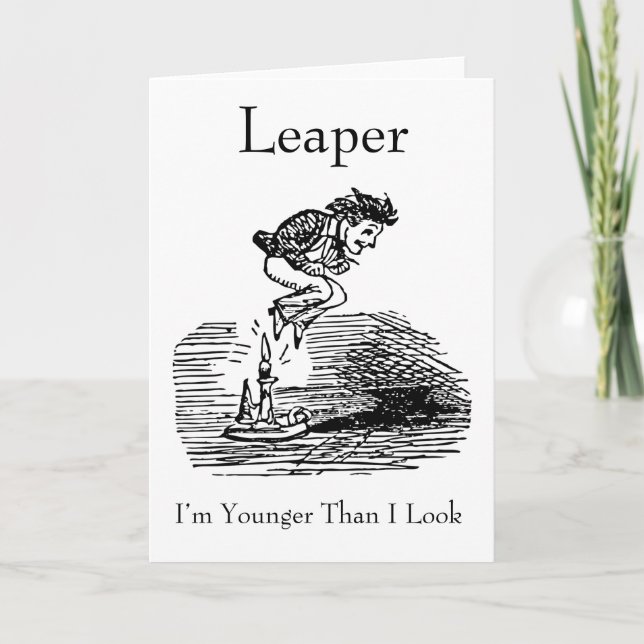 Tarjeta Cumpleaños de Leaper Year Leaper (Anverso)