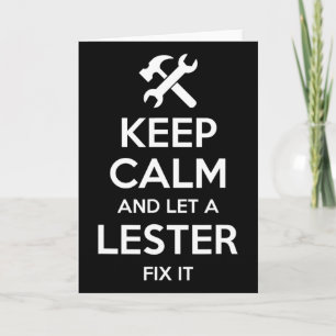Tarjeta Cumpleaños de Lester Funny Surname Reunión del árb