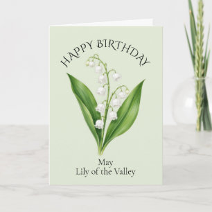 Tarjeta Cumpleaños de lirio de mayo