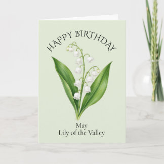 Tarjeta Cumpleaños de lirio de mayo