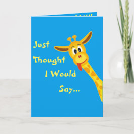 Tarjeta Cumpleaños de Little Boy Giraffe