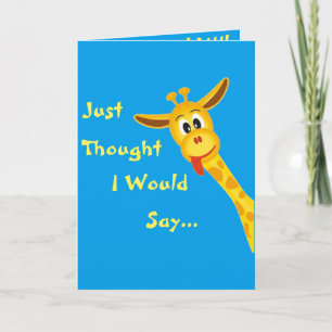 Tarjeta Cumpleaños de Little Boy Giraffe