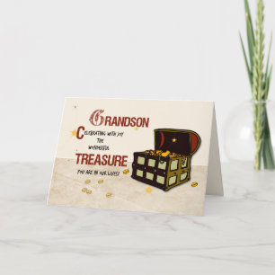 Tarjeta Cumpleaños de los Abuelos con el Tesoro Pirata