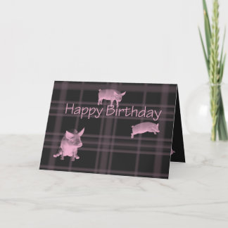 Tarjeta Cumpleaños de los amantes del cerdo