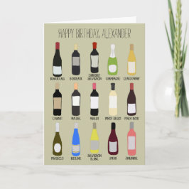 Tarjeta Cumpleaños de los amantes del vino