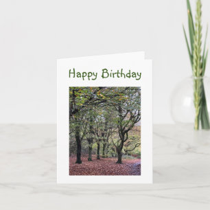 Tarjeta Cumpleaños de los árboles del otoño