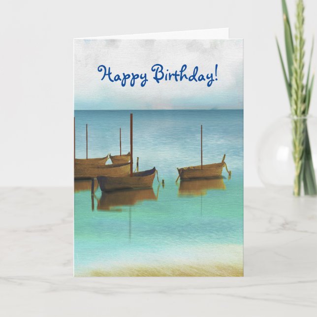 Tarjeta CUMPLEAÑOS DE LOS BOTES DE GUAY EN personalizable (Anverso)