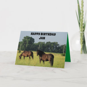 Tarjeta Cumpleaños de los Caballos