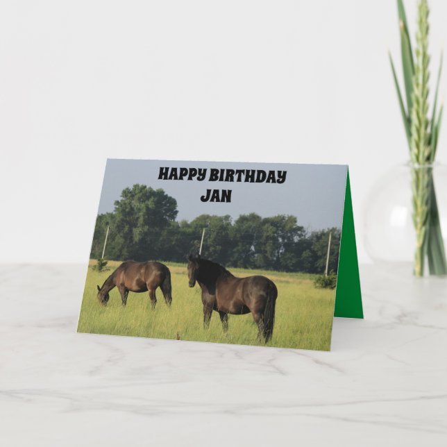 Tarjeta Cumpleaños de los Caballos (Anverso)