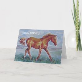 Tarjeta Cumpleaños de los Caballos Árabes