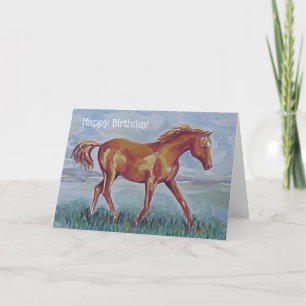 Tarjeta Cumpleaños de los Caballos Árabes