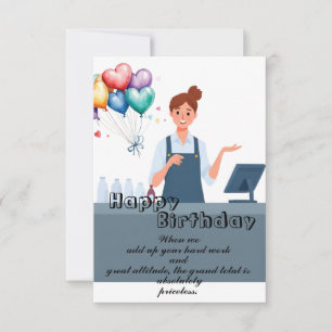 Tarjeta Cumpleaños de los cajeros